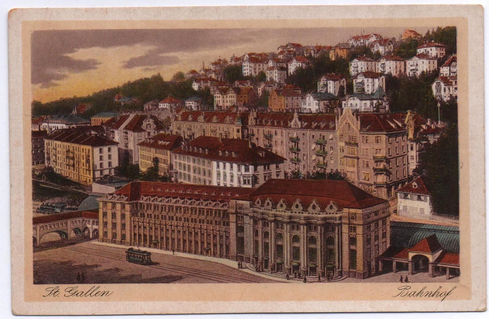 Cartoline postali: ST. GALLEN Bahnhof - Tram – Nuovo (secondo la descrizione) da Jona venduto da philajona