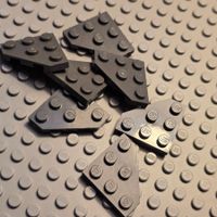 Lego 7x Platten (2450) dunkelgrau