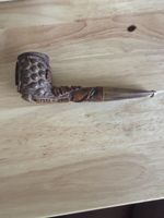 Pipe en bois sculpté corne naturel état occasion