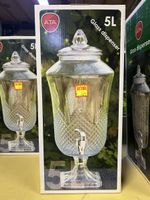 Glas-Saftbrunnen mit Wasserhahn 5L
