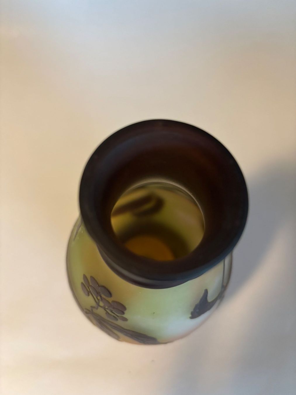 Emile Gallé Vasen & Gefässe: Originale Gallé Vase Jugendstil – Gebraucht aus rotkreuz von baudisch 4