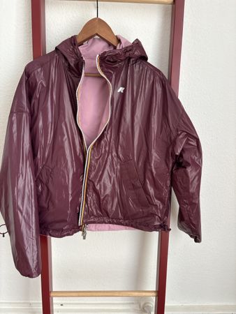 Giacca K-Way Laurette reversibile bordeaux rosa taglia L
