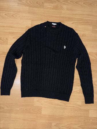 US Polo Assn Pullover Rundhals schwarz Grösse M neuwertig