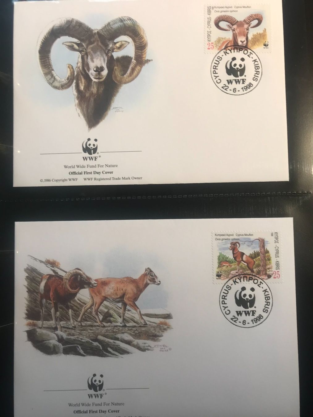 Alle Briefmarken: Zypern 1998 WWF Satz Mufflon illustrierte Ersttagsbriefe – Neu (gemäss Beschreibung) aus Winterthur von schnueps 1