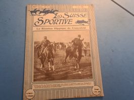 LA SUISSE SPORTIVE BROCHURE 5 JUIN 1920 VINTAGE COLLECTION
