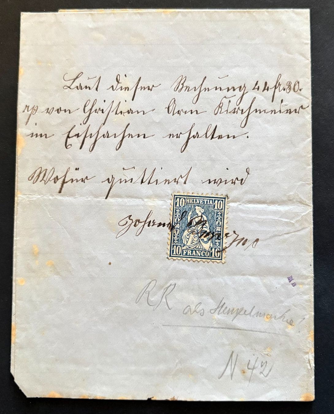 Tutti i francobolli: FALTBRIEF 1863 – Usato da Ostermundigen venduto da Heavenmaus75
