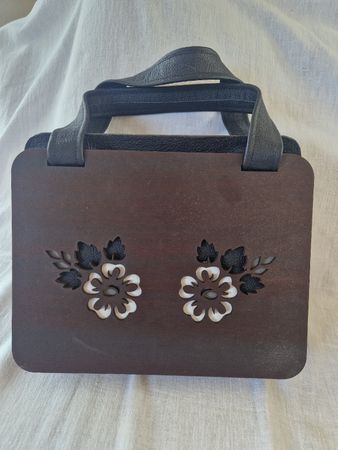 Designer Holz-Handtasche Unikat – Echtholz & Leder – NEU