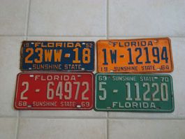 4 ALTE FLORIDA SCHILDER