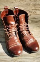braune Stiefeletten, Schuhe, Schnürstiefel Gr. 37