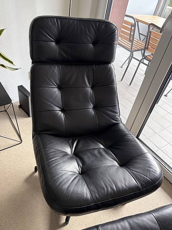 Ikea Poltrone: IKEA HAVBERG Sessel Leder schwarz – Usato da Rheinfelden venduto da gia_7bfv 1