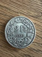 2 Fr. Silbermünze 1939 - Selten! Top Zustand, Sammlerstück