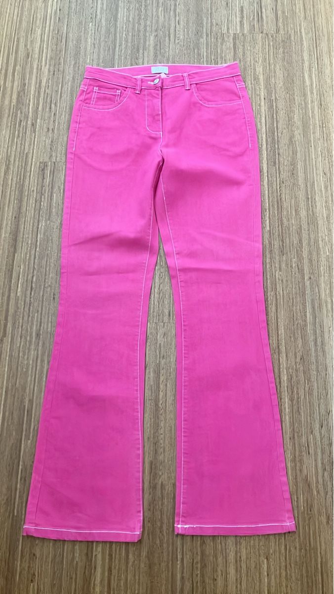 Jeans: Pinke Jeans Hose Grösse 38 Schlaghose – Usato da Ruggell venduto da VegasGirl