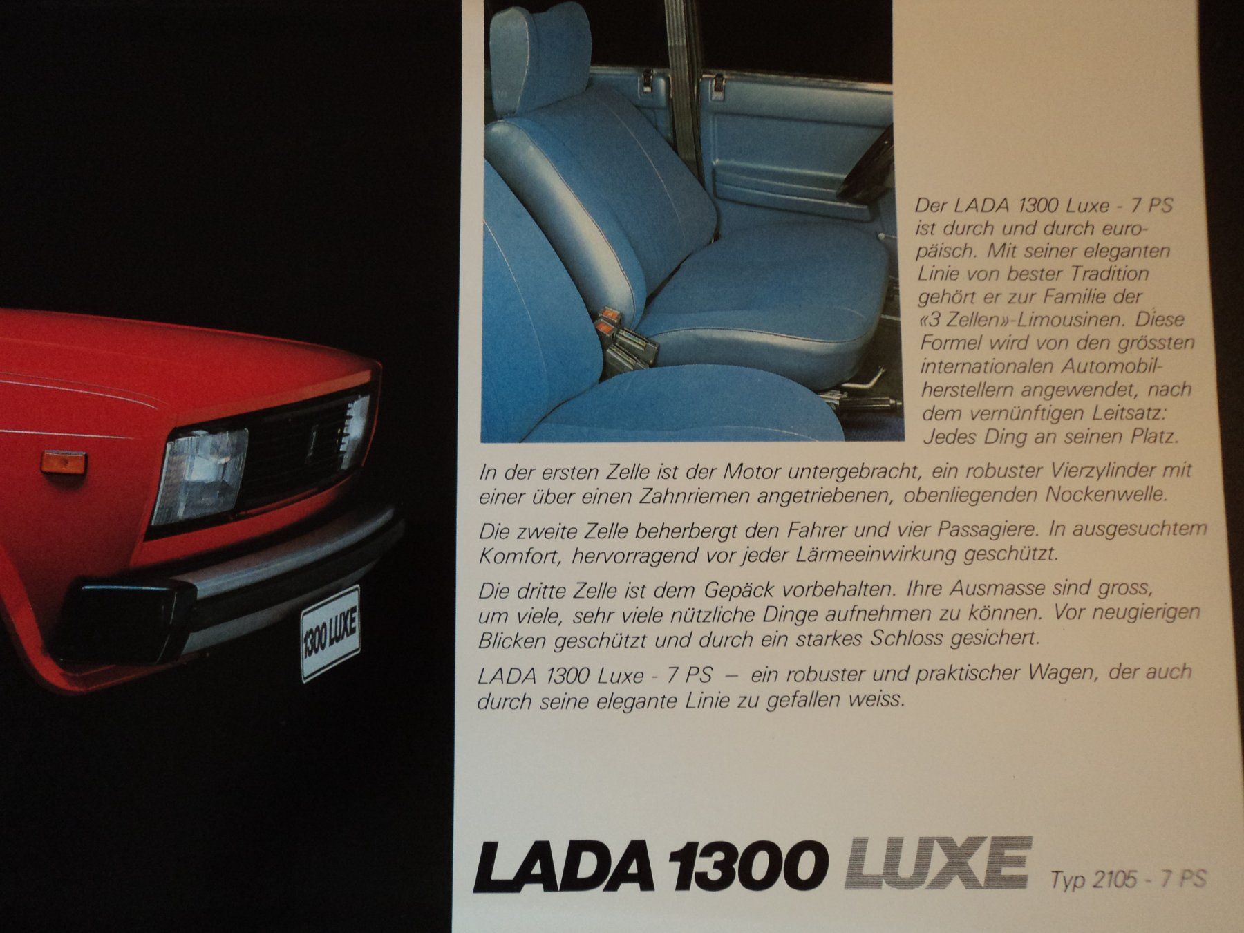 Lada Dokumente: Prospekt Lada 1300 Luxe Typ 2105 1981 – Gebraucht aus Schwarzenburg von modelCARama 4