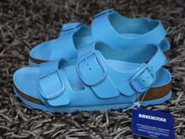 Birkenstock, Milano Big Buckle, Gr. 39, Natur Leder, NEU