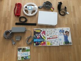 Wii Weiss inkl. Zubehör Controller