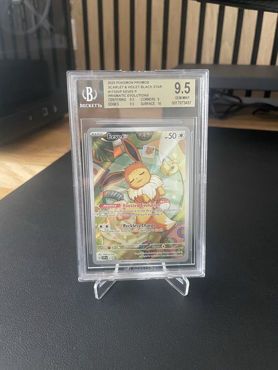 thumbnail image 2 of Eevee - SVP173 Prismatic Evolutions ETB Promo Pokémon TCG Card - Near Mint/Mint, English 2 of 5