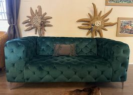 Chesterfield-Garnitur  Sofa & 2 Sessel 