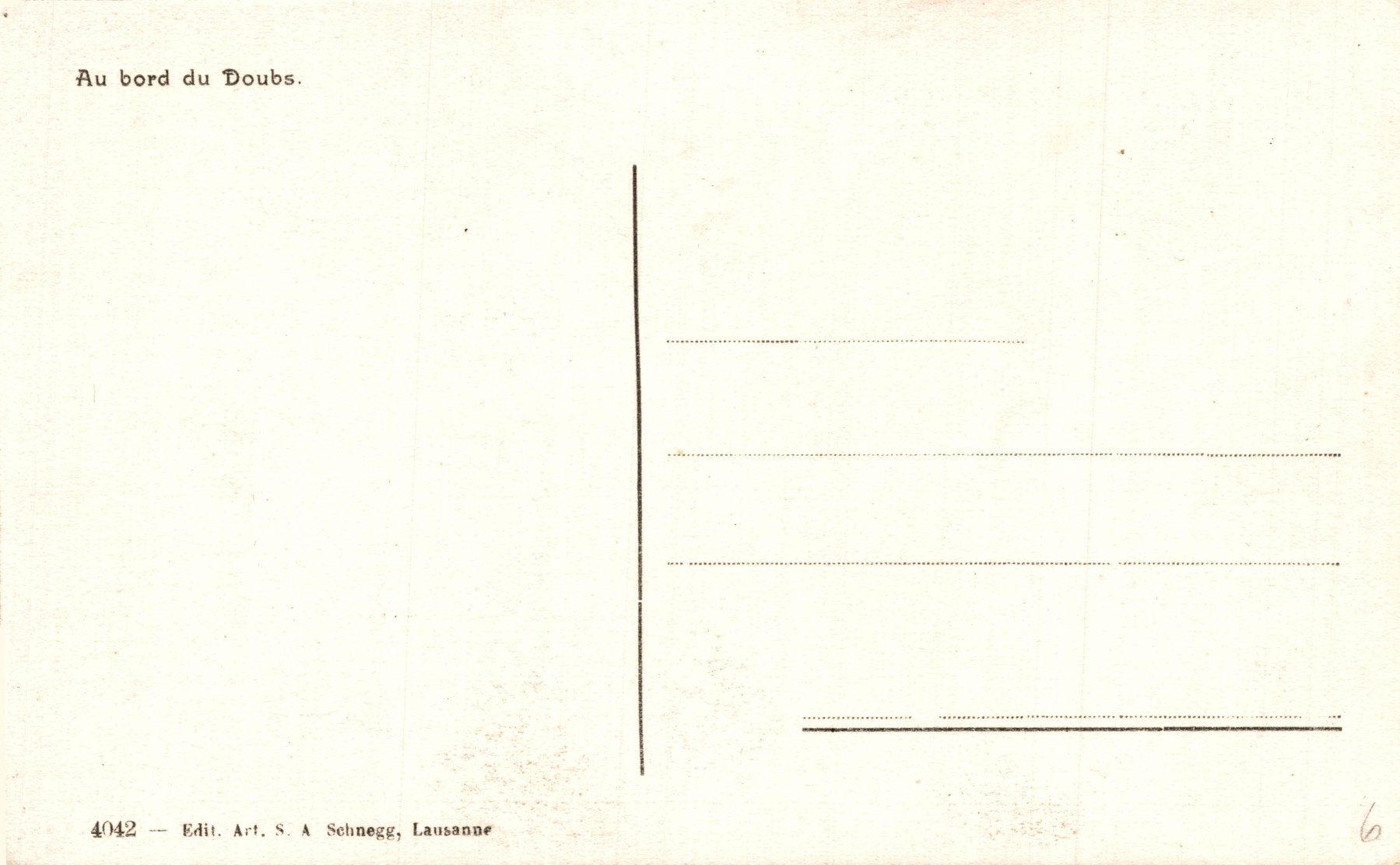 Cartoline postali: Au bord du Doubs – Usato da Bronschhofen venduto da Astore 1