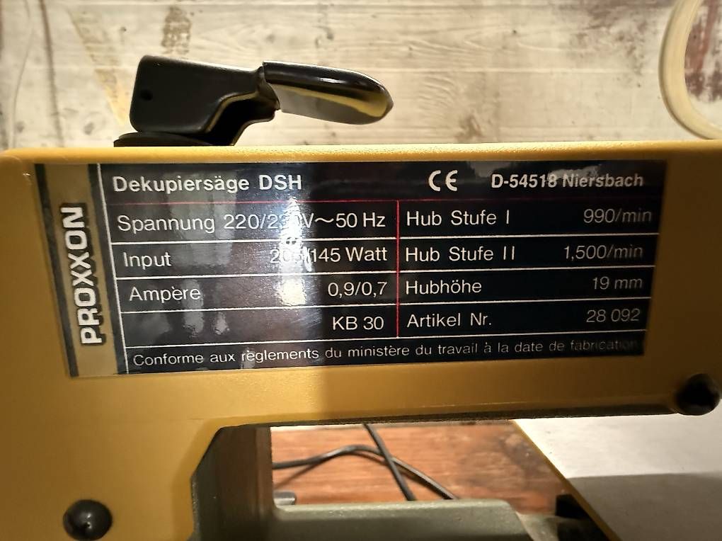 Seghe: Dekupiersäge Proxxon – Usato da Grellingen venduto da Guzzitreiber 2