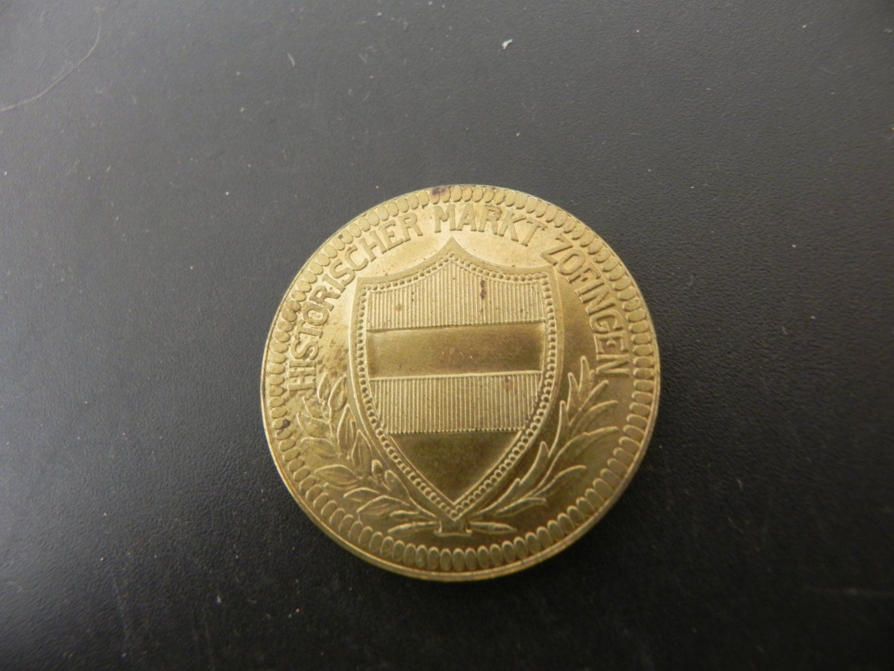 Medaillen: Medaille Zofingen 1 Taler 1987 – Gebraucht aus Biel/Bienne von Gogolozi 1