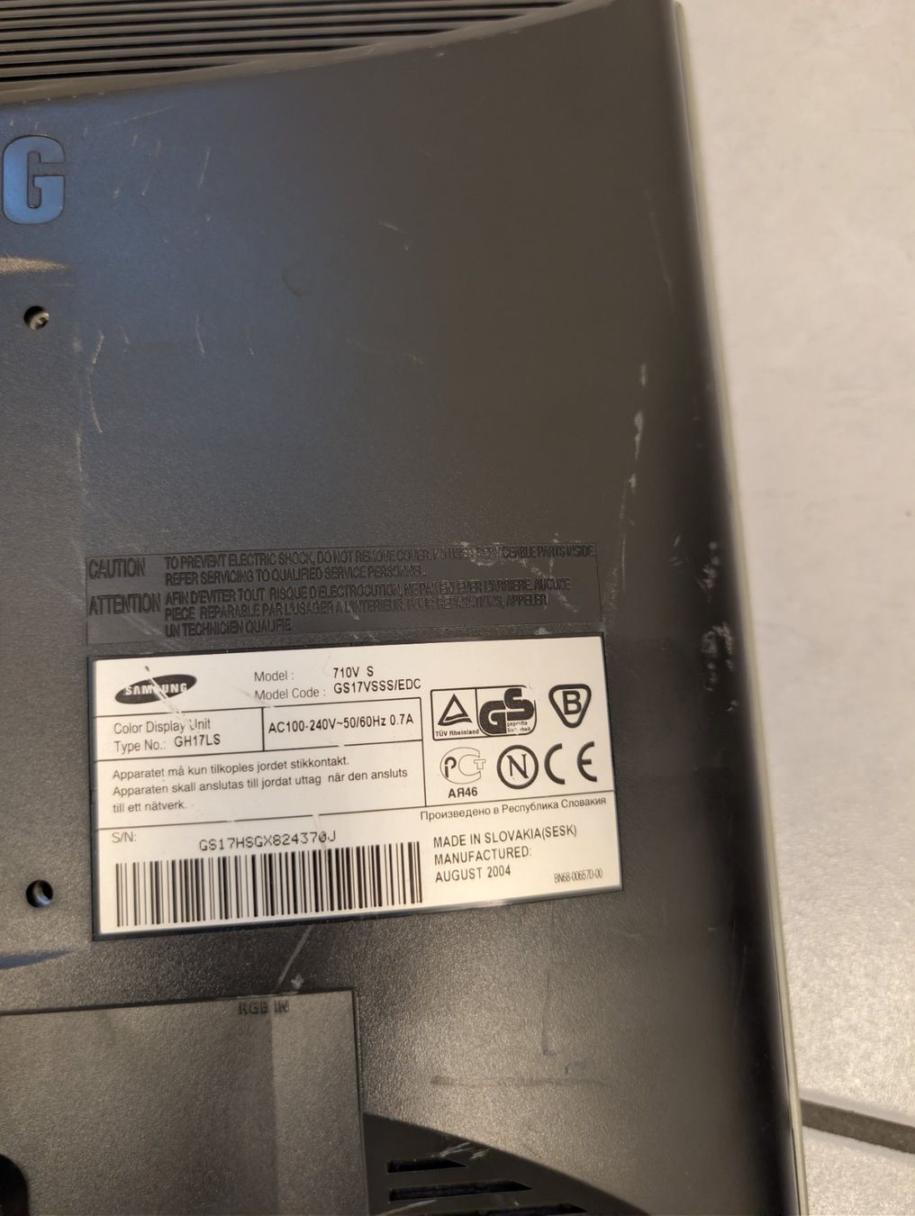 Ecrans: Monitor vga Acer - Samsung – D'occasion à Bellinzona par fan_tc7f 6