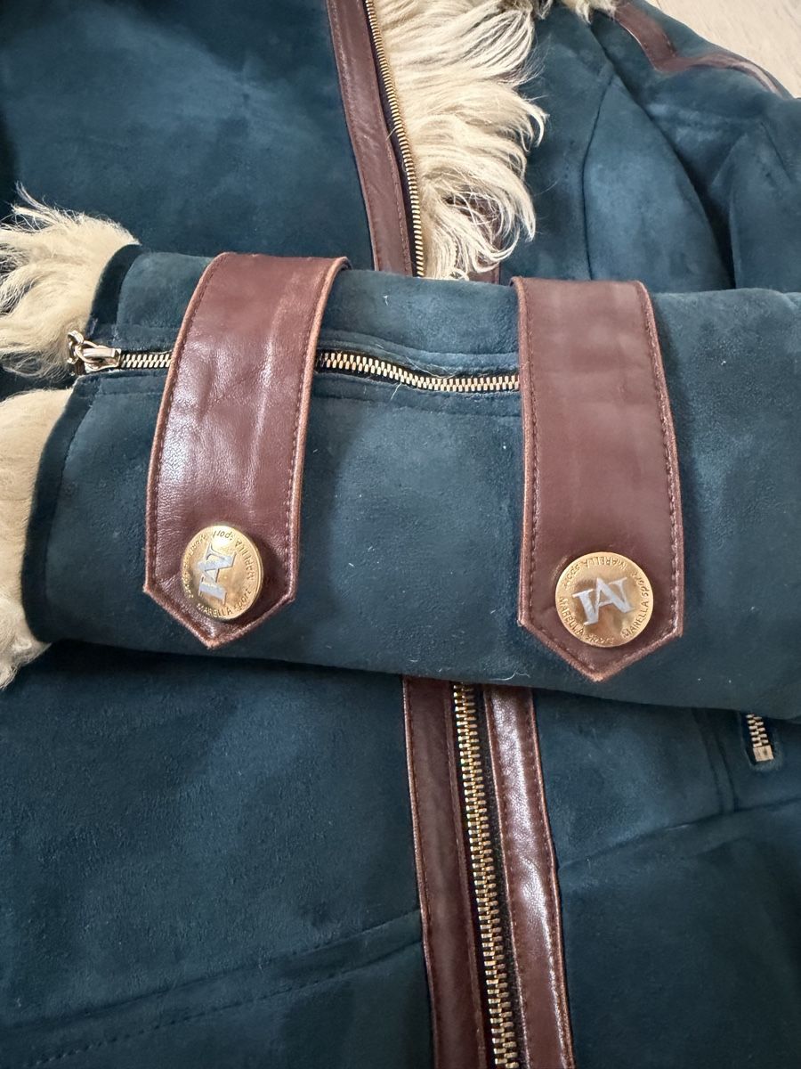 Cappotti: Stylish Blue Suede Leather Winter Jacket, like new! – Usato da Dully venduto da rev_l7jp 3