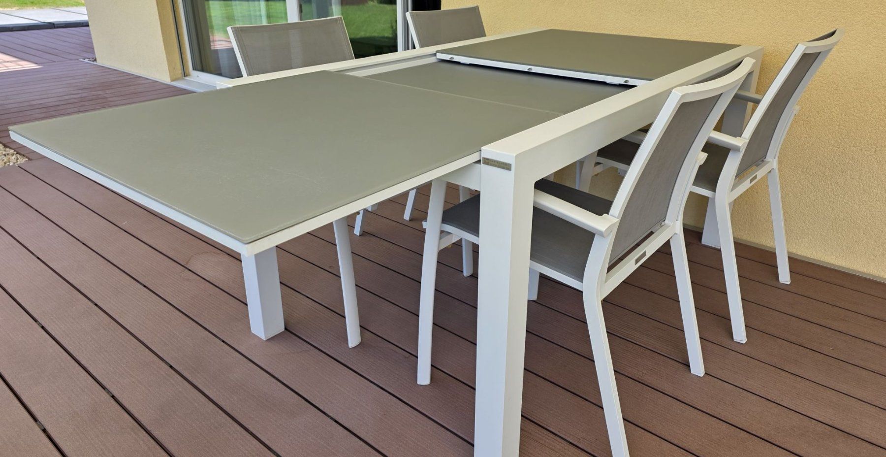 Hunn Set di tavolo e panche: Moderner Gartentisch mit 4 Stühlen – Usato da Magden venduto da saspas 4
