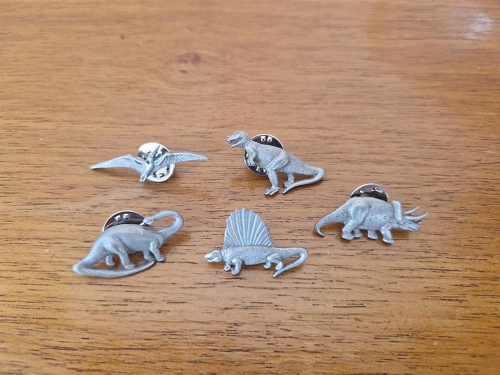 Placchette & Badge: Dinosaurier-Pins silberfarben – Usato da Zürich venduto da David_8004 1