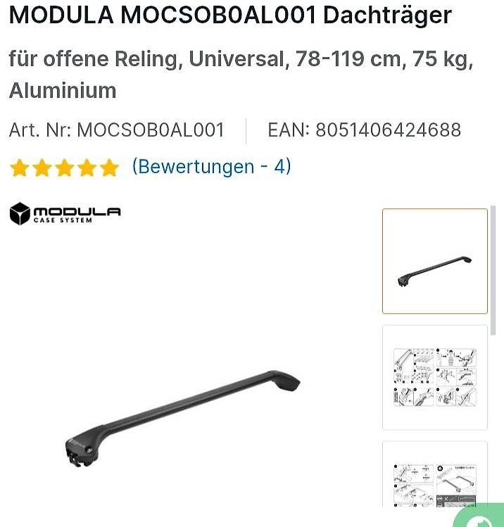 Portapacchi: Modula Dachträger – Nuovo e nell'imballaggio originale da Mamishaus venduto da ucs_lp7j 2