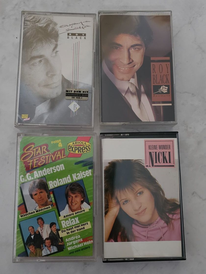 Cassettes audio: 4 MC- Kassetten/ Schlager – D'occasion à Geuensee par jes_9xyk