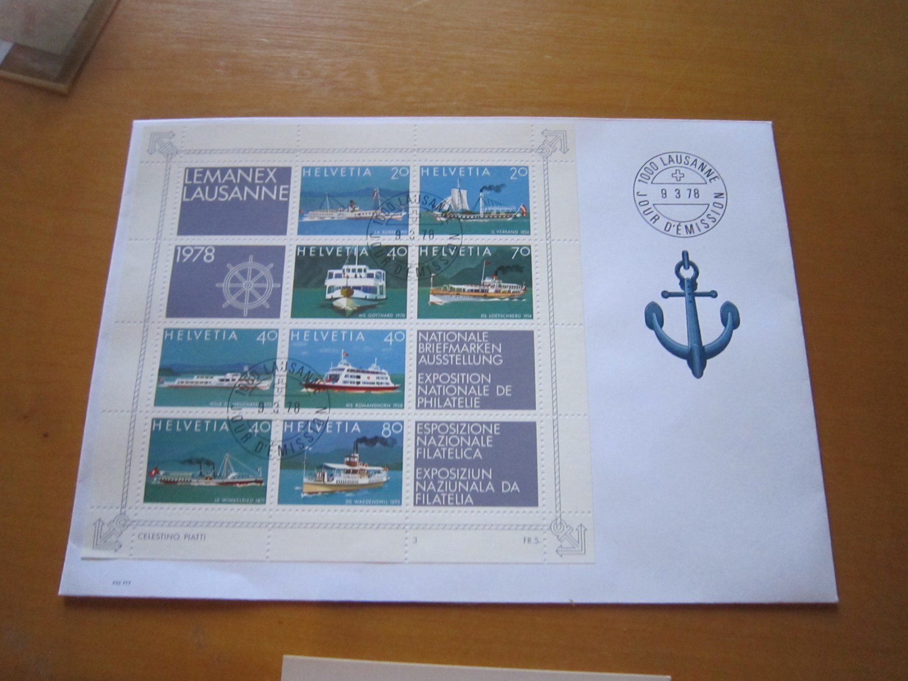Tous les timbres: Lemanex 1978 Block und Phases d'impression – D'occasion à Giubiasco par sal_9j6w 2