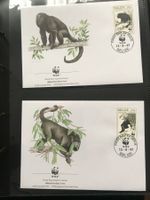 Belize 1997 WWF Satz Guatemala-Brüllaffe ill. Ersttagsbriefe