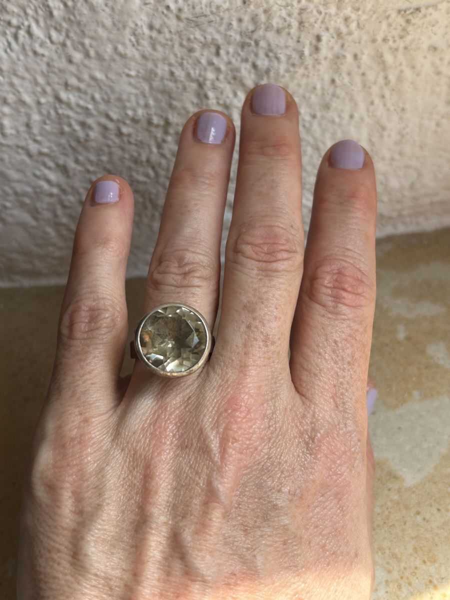 Anelli: Vintage Silberring Rauchquarz, Gr 54 – Usato da Laufen venduto da Bellavitaboom 7
