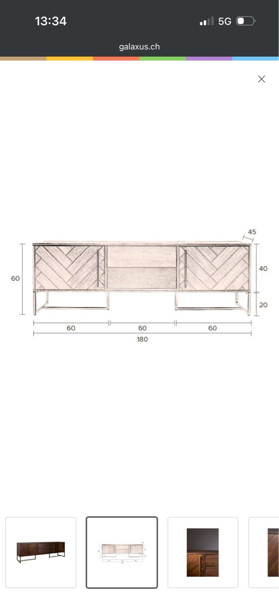 Mobili TV: Dutchbone class Sideboard  – Usato da Mettmenstetten venduto da Coucou1512 1