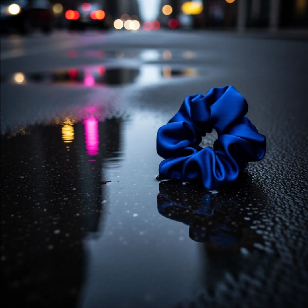 Haarschmuck: Seide Scrunchie - Königsblaue - Elegant - Handgemachte -Neu! – Neu und originalverpackt aus Vals von ABA-Atelier 6