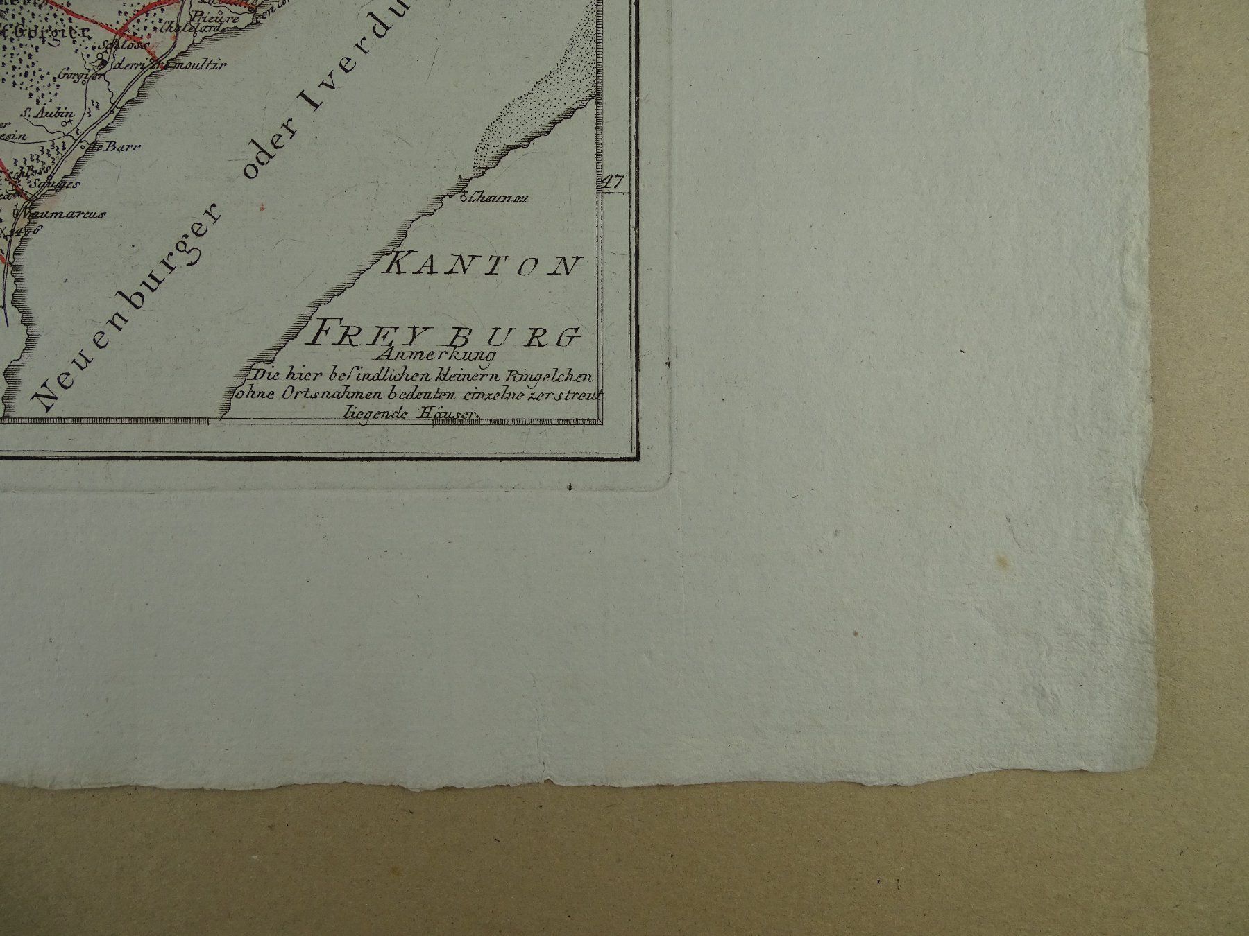 Gravures: NEUENBURG, NEUCHÂTEL, REILLY 1791 – D'occasion à Grüningen par Kartensammler 4