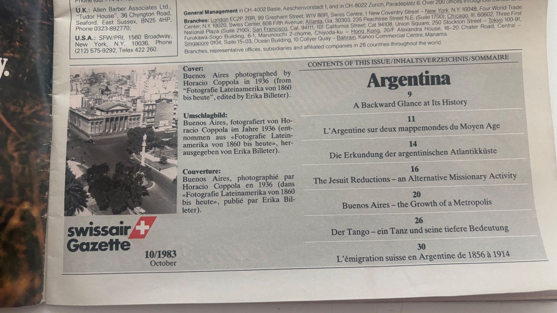 Riviste & Magazine: Swissair Gazette Octobre 1983 – Usato da Neuchâtel venduto da gefdeneuch 3