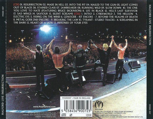 CD: 2-CD Halford - Live insurrection (2001, UK) – Usato da Möriken AG venduto da mineralia 1