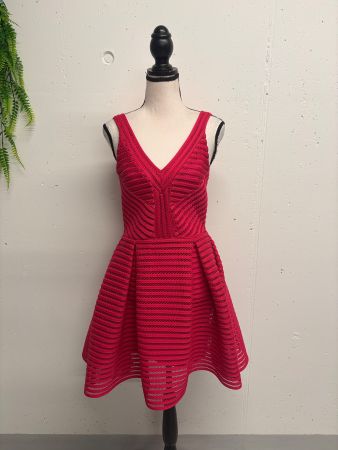 Maje Cocktailkleid Gr. 38 pink himbeere Kleid Träger