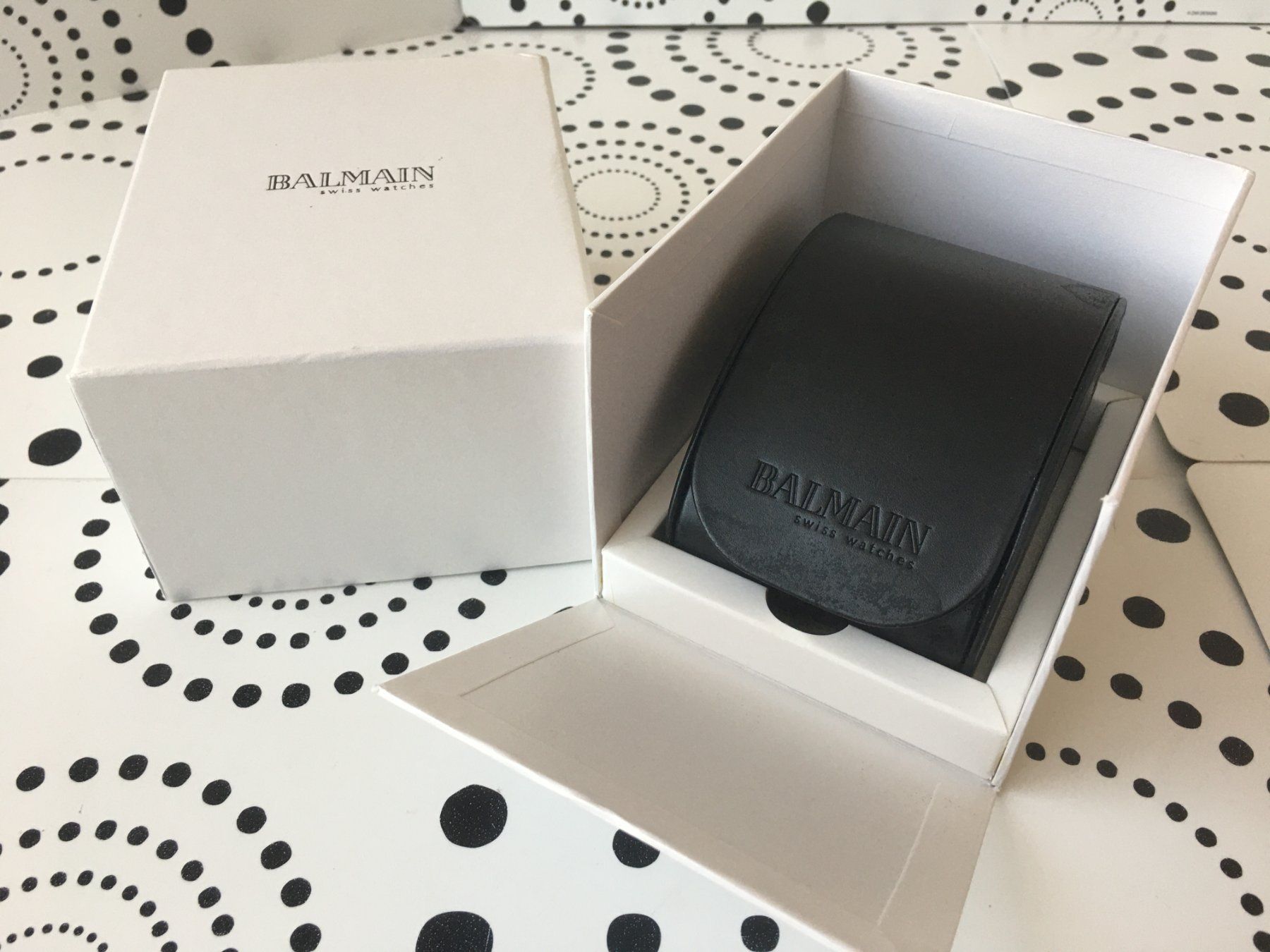 Balmain Uhrenboxen: PIERRE BALMAIN ORIGINAL - WATCH CASE BOX ECRIN ETUI !!! – Gebraucht aus Epalinges von dream-watch