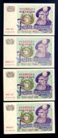Sweden noten 4 stück different date UNZ