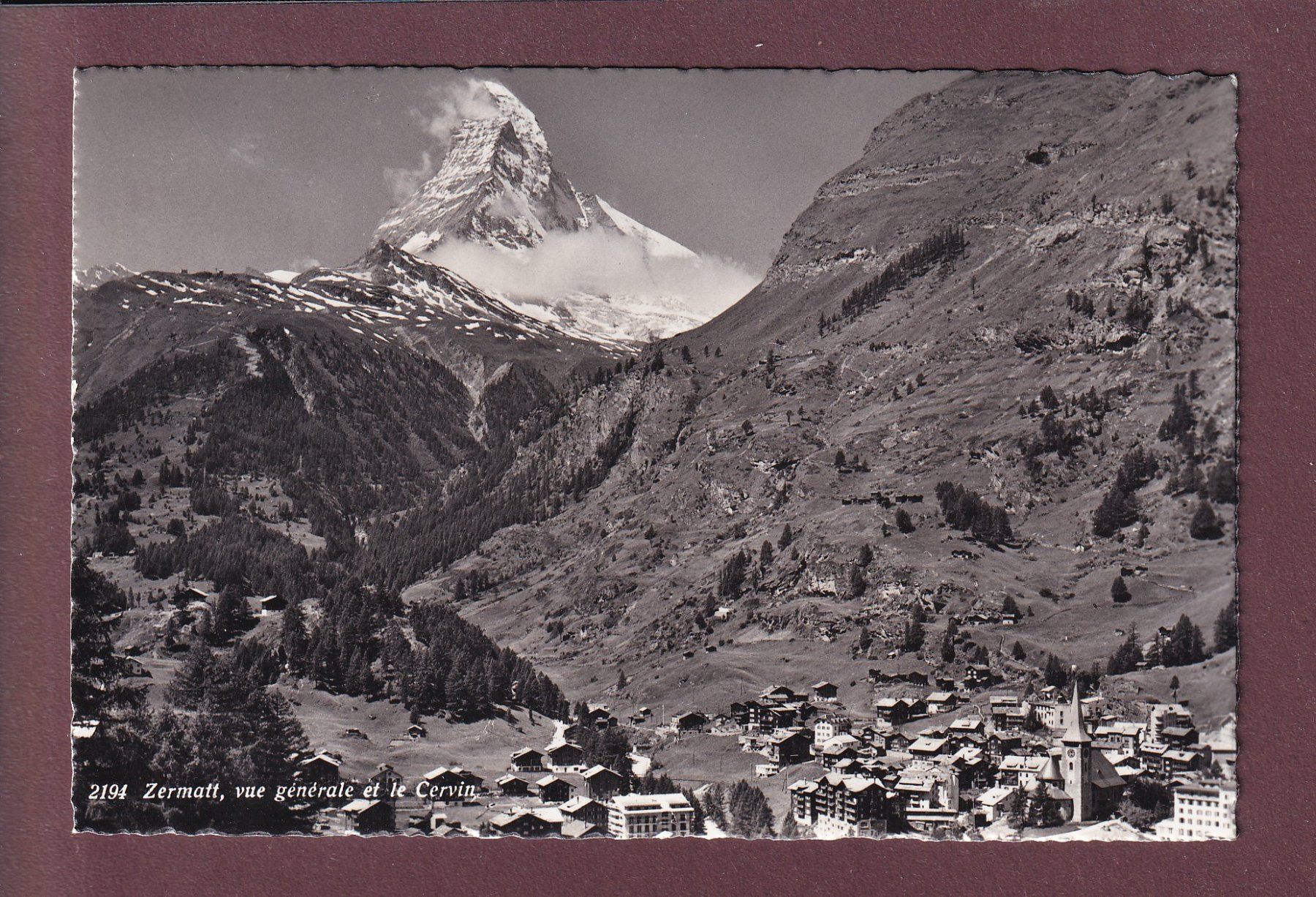 Cartoline postali: ZERMATT - Matterhorn - 1961 – Usato da Pully venduto da nicecards