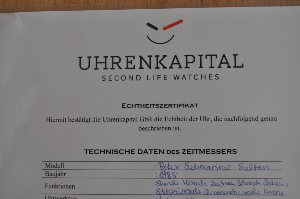 Rolex Submariner 16613 Sultan Dial (Gebraucht) in Biel/Bienne für