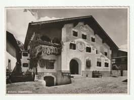 Ansichtskarte Schuol Engadinerhaus, Graubünden 21.02.1948