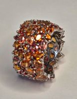 Safire gelb-orange Eternity Ring