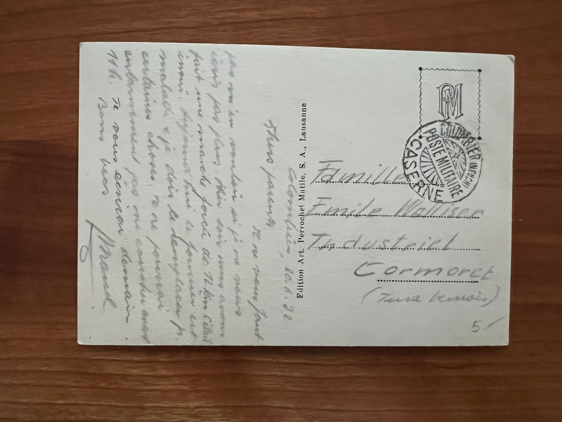 Cartoline postali: Ansichtskarten Colombier 1932 Feldpost (M637) – Usato da Hinwil venduto da Sidi4 1