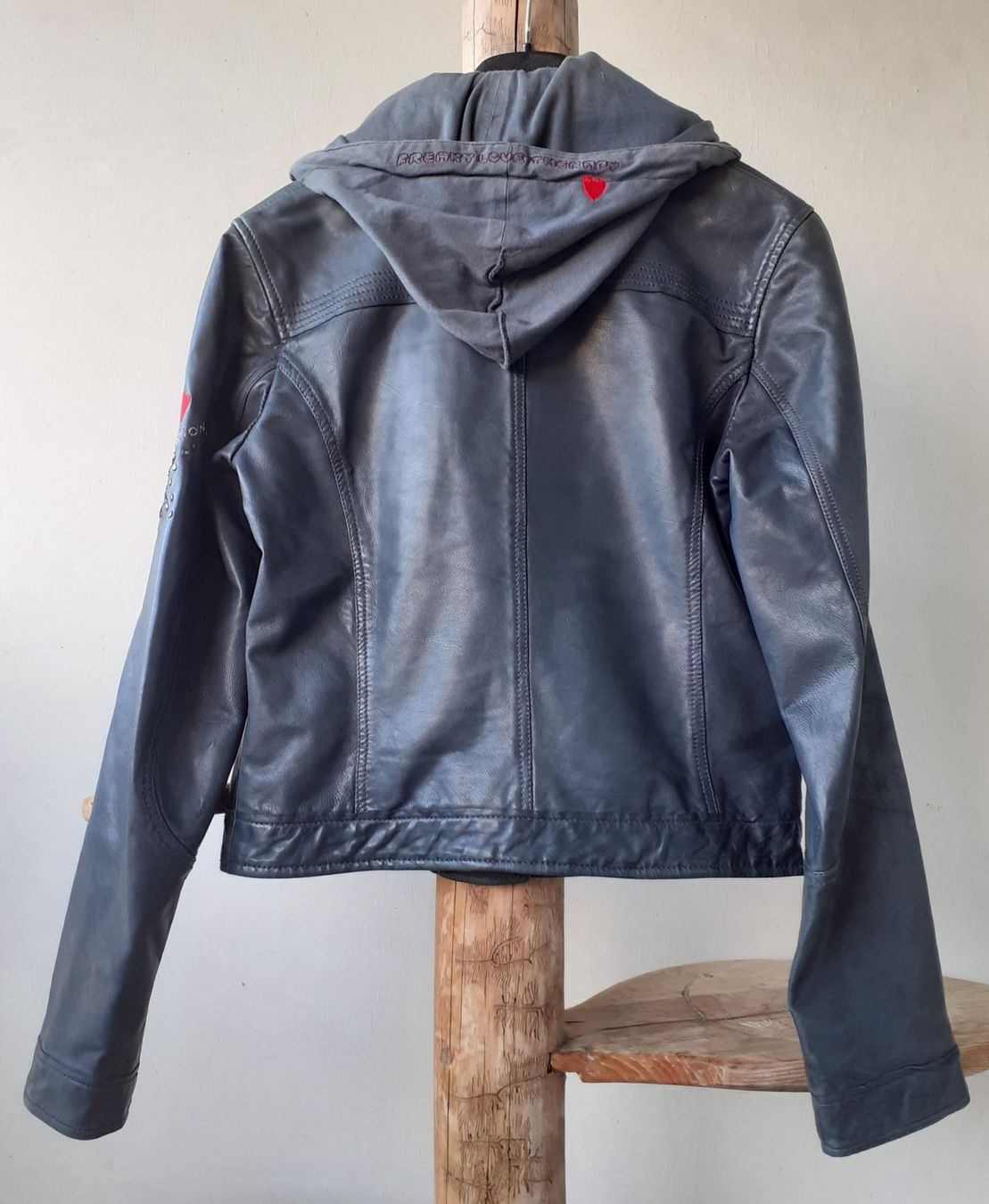 Giacche: Freaky Nation Lederjacke mit Kapuze, S – Usato da Bern venduto da Solarsystem 4