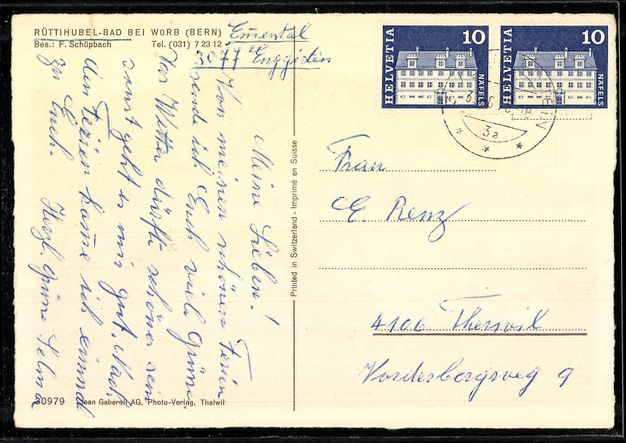 Cartoline postali: AK Walkringen, Rüttihubel-Bad – Usato da Berlin venduto da bartko-reher 1