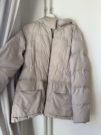 Opus Winterjacke Gr. 34 Beige Daunenjacke mit Kapuze