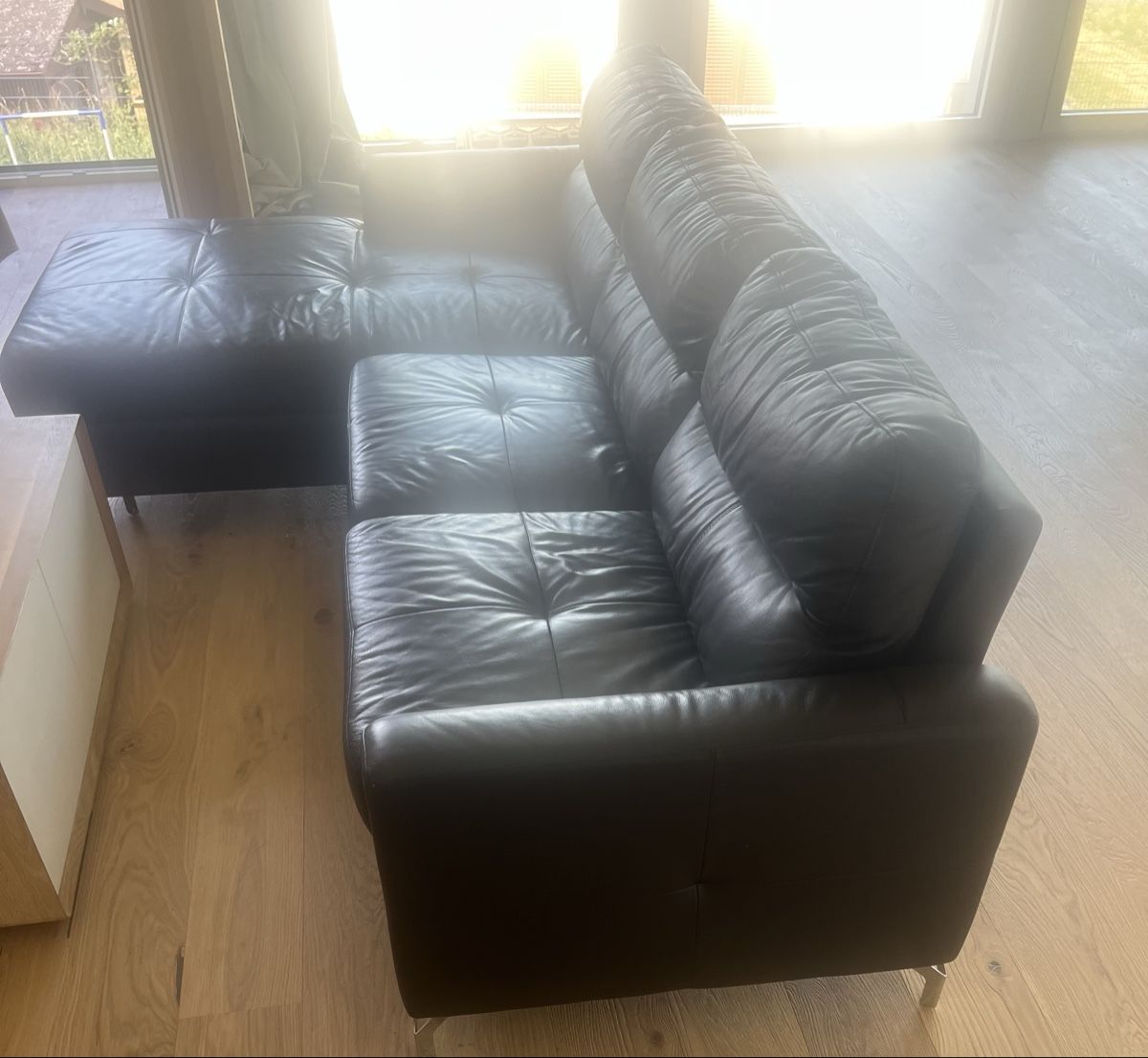 Divani: Ecksofa Leder dunkelgrau gebraucht Grösse L – Usato da Muri AG venduto da Astrit304 1